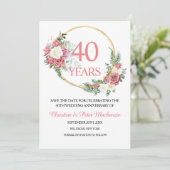 40. Hochzeit Ruby Roses Save The Date (Stehend Vorderseite)