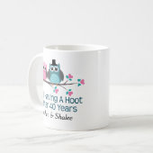 40. Hochzeits-Jahrestag sein ihrs Kaffeetasse (Vorderseite Links)