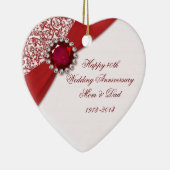 40. Hochzeitsfeier Keramik Ornament (Rechts)