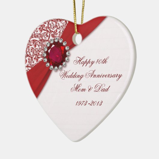 40. Hochzeitsfeier Keramik Ornament (Links)