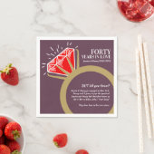 40. Hochzeitsjubiläum Party Ruby Ring Funts Fakten Serviette (Beispiel)