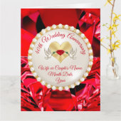 40. Hochzeitskarten für Ehefrau, individuell anpas Karte (Gelbe Blume)