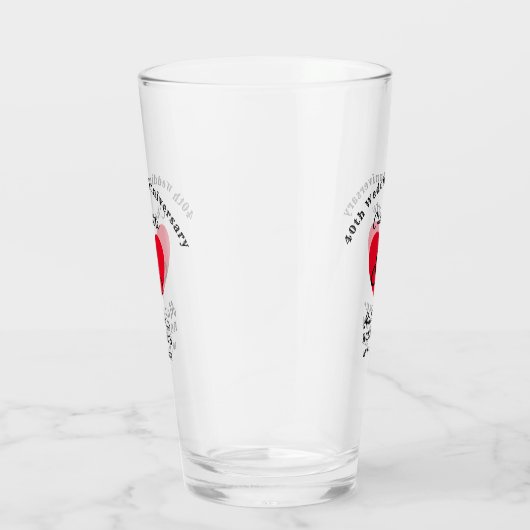 40. Hochzeitspende Personalisiert Glas (Rechts)