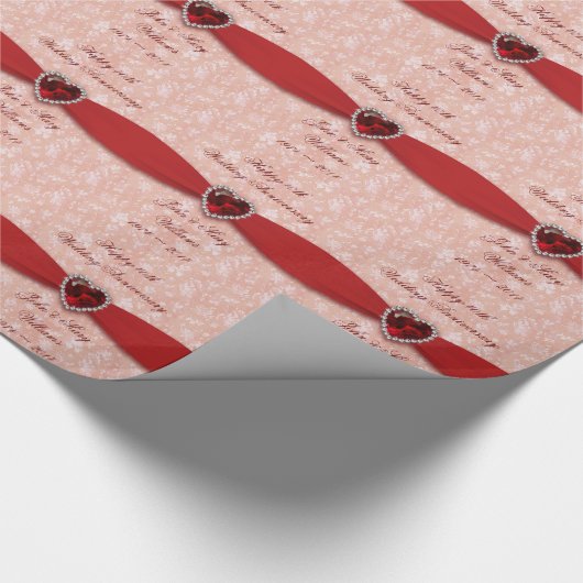 40. Hochzeitsszenario Geschenkpapier (Ecke)