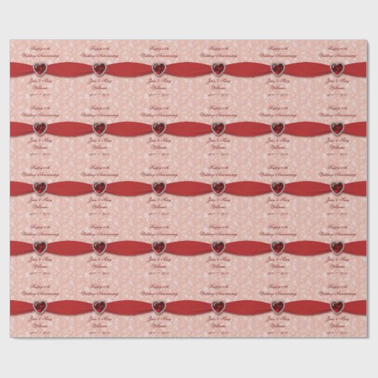 40. Hochzeitsszenario Geschenkpapier (Flach)