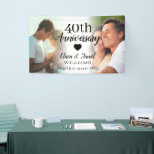40. Hochzeitstag Custom 2 Foto Collage Banner (Messeveranstaltung)