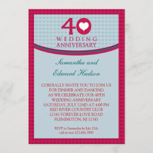 40. Hochzeitstag Einladung