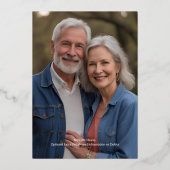 40. Hochzeitstag Einladung Botanische Rose (Rückseite)