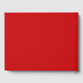 40. Hochzeitstag | Eleganter roter Bokeh Gästebuch (Rückseite)