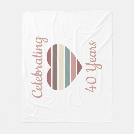 40. Hochzeitstag Fleecedecke (Vorderseite)