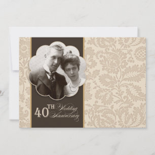 40. Hochzeitstag Foto-Einladungen Einladung