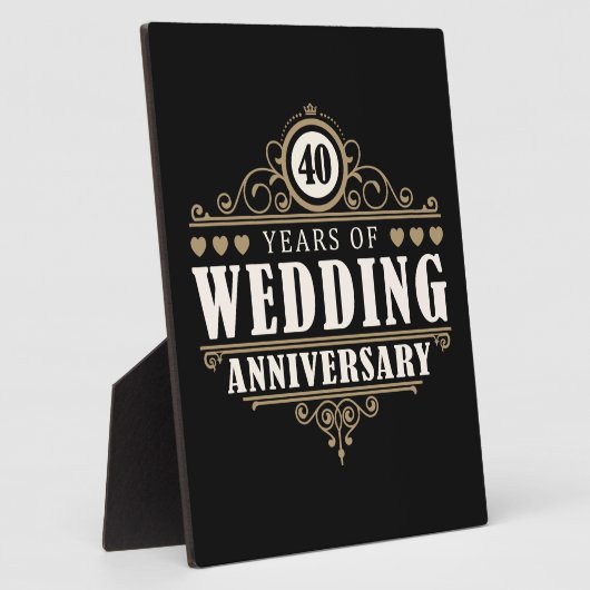 40. Hochzeitstag Fotoplatte (Seite)