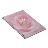 40. Hochzeitstag Gästebuch Rosa Rose Notizblock (Rechte Seite)