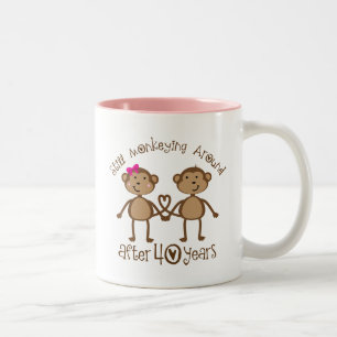 40. Hochzeitstag-Geschenke Zweifarbige Tasse