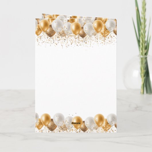 40. Hochzeitstag Glückwunsch Karte (Rückseite)