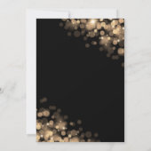 40. Hochzeitstag Gold & Black Einladung (Rückseite)