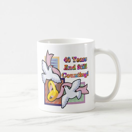 40. Hochzeitstag gw Kaffeetasse (Rechts)