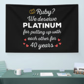 40. Hochzeitstag I - Ruby Funny Couple Banner (Messe)