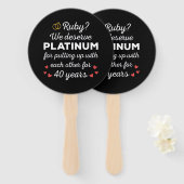 40. Hochzeitstag I - Ruby Funny Couple Fächer (Vorne und Hinten)