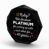 40. Hochzeitstag I - Ruby Funny Couple Fotoblock (Rechts)