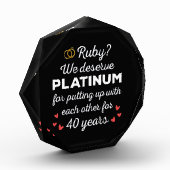 40. Hochzeitstag I - Ruby Funny Couple Fotoblock (Links)