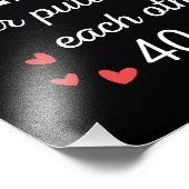 40. Hochzeitstag I - Ruby Funny Couple Fotodruck (Ecke)