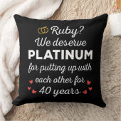 40. Hochzeitstag I - Ruby Funny Couple Kissen (Decke)