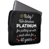 40. Hochzeitstag I - Ruby Funny Couple Laptopschutzhülle (Vorne Rechts)