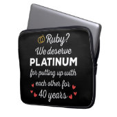 40. Hochzeitstag I - Ruby Funny Couple Laptopschutzhülle (Vorderseite Links)