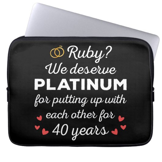 40. Hochzeitstag I - Ruby Funny Couple Laptopschutzhülle (Vorderseite)