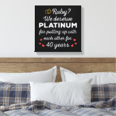 40. Hochzeitstag I - Ruby Funny Couple Leinwanddruck (Insitu (Schlafzimmer))