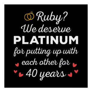 40. Hochzeitstag I - Ruby Funny Couple Poster