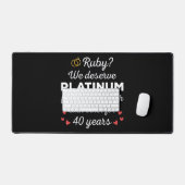 40. Hochzeitstag I - Ruby Funny Couple Schreibtischunterlage (Tastatur & Maus)