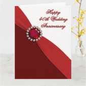 40. Hochzeitstag Karte (Gelbe Blume)