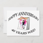40. Hochzeitstag Karte (Vorderseite)