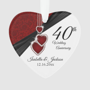 40. Hochzeitstag Keepake Foto Design Ornament