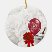 40. Hochzeitstag Keramik Ornament (Vorne)