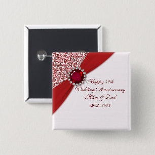 40. Hochzeitstag-Knopf Button