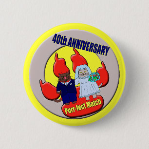 40. Hochzeitstag-Knopf Button