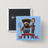 40. Hochzeitstag-Knopf Button (Vorne & Hinten)