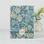 40. Hochzeitstag lädt Einladung (Stehend Vorderseite)