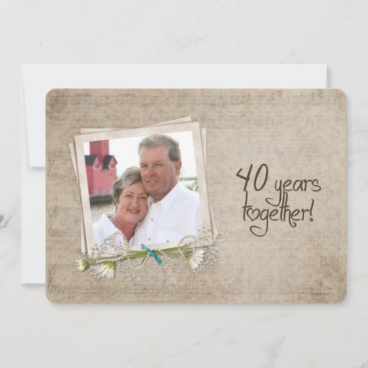 40. Hochzeitstag Open House Einladung (Vorderseite)