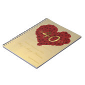 40. Hochzeitstag Party Guestbook Rote Rosen Notizblock (Linke Seite)