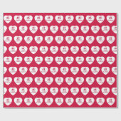 40. Hochzeitstag Rote Herzen Umschlagpapier Geschenkpapier (Flach)