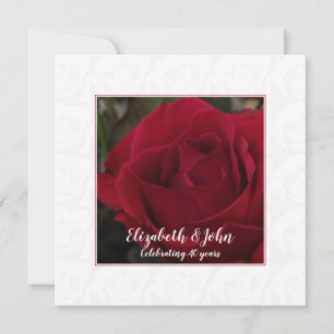 40. Hochzeitstag Rubin Hochzeit klassische rote Ro Dankeskarte