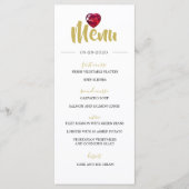 40. Hochzeitstag - Ruby Do Celebration Menükarte (Vorderseite)