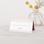 40. Hochzeitstag Ruby Hearts Platzkarte (Vorderseite)