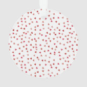 40. Hochzeitstag Ruby-Herzen Ornament (Rückseite)