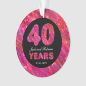 40. Hochzeitstag Ruby Red Party Lights Ornament (Vorderseite)