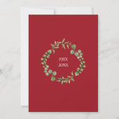 40. Hochzeitstag Ruby Waldgrün Save The Date (Rückseite)